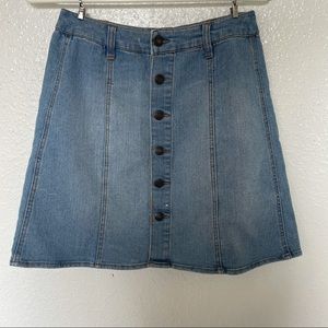 Mossimo Jean Skirt- front button closure